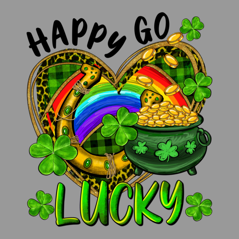 Happy Go Lucky Pot Of Gold And Rainbow Heart Vintage Hoodie by RanaPortraitStore | Teevron