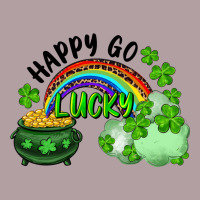 Happy Go Lucky Rainbow Shamrocks And Pot Of Gold Vintage Hoodie | Teevron