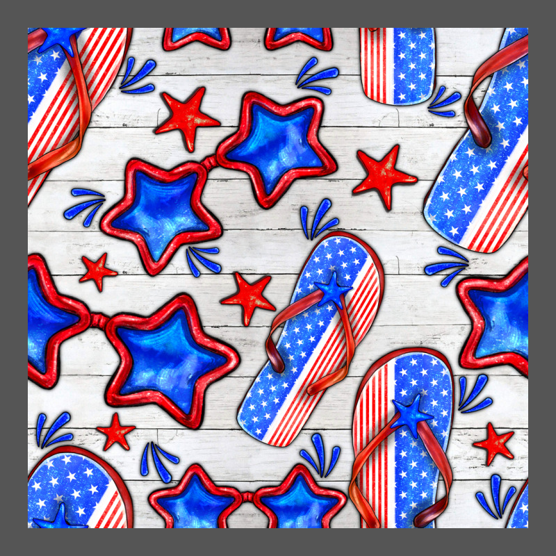 4th Of July Flip Flops Seamless Pattern Zipper Hoodie by BundleAndBundleShop | Teevron