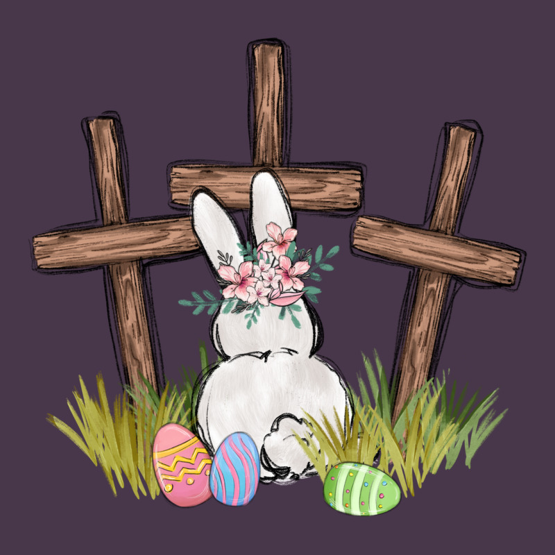 Floral Watercolor Easter Bunny Cross Heavyweight Hoodie by MaliasSmallBusiness | Teevron