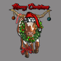 Merry Christmas Longhorn Cow Vintage Tee | Teevron