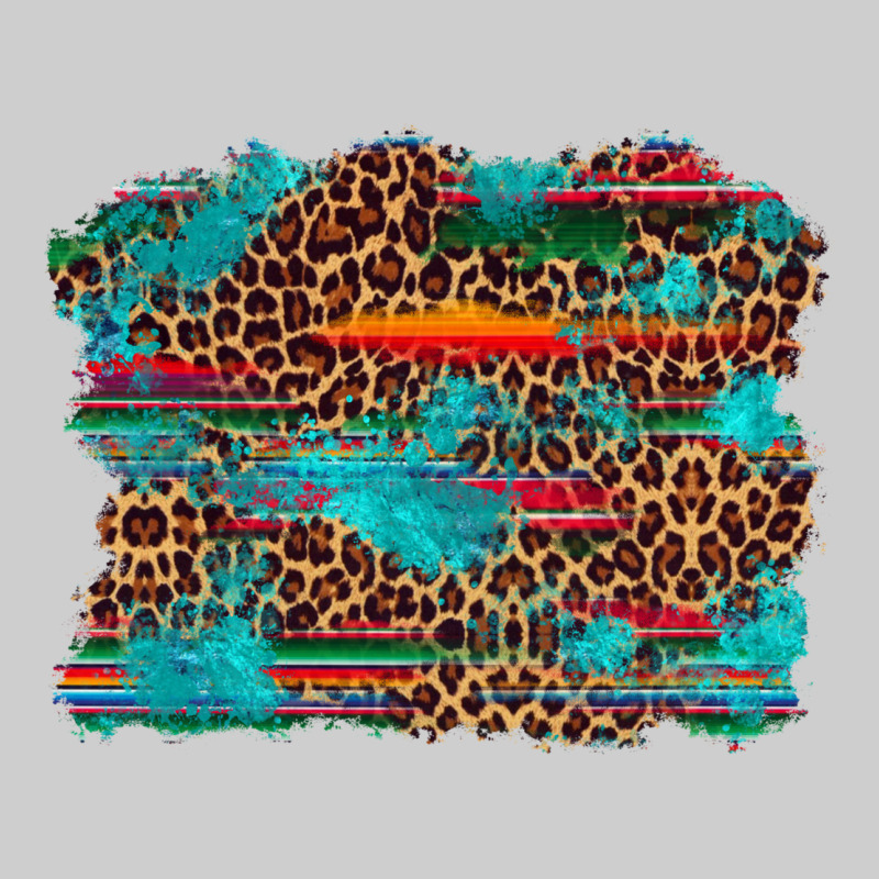 Western Serape Leopard Turquoise  Background Premium Tee by Artiststas | Teevron