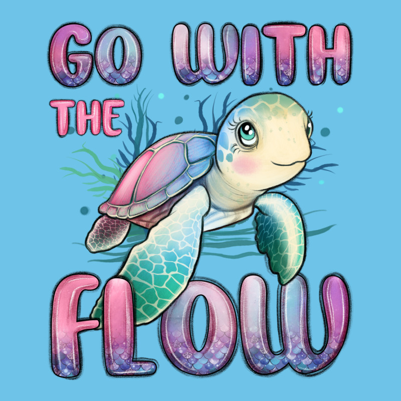 Go With Flow Turtle Premium Sweatshirt by MaliasSmallBusiness | Teevron