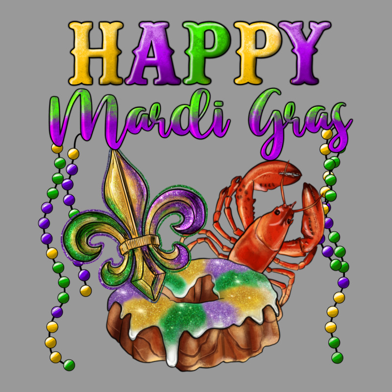 Happy Mardi Gras Fleur De Lis King Cake Crawfish Vintage Hoodie by RanaPortraitStore | Teevron