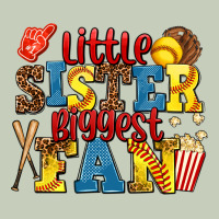 Little Sister Biggest Fan Softball Ladies Tee | Teevron