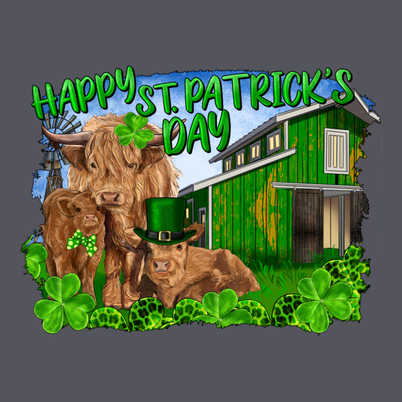 Happy St. Patrick's Day Cattle And Calfs Vintage Hoodie by RanaPortraitStore | Teevron