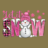 Pink Let It Snow With Cute Snowman Premium Hoodie | Teevron