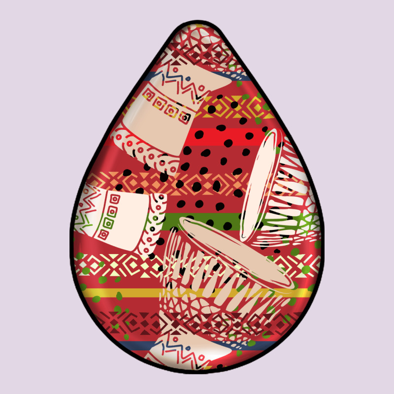 African Fabric Pattern Teardrop Earrings 3 Classic Tee by BundleAndBundleShop | Teevron