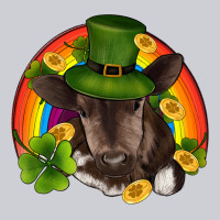 St Patricks Day Baby Cow Shamrock Rainbow Gold Heavyweight Sweatshirt | Teevron