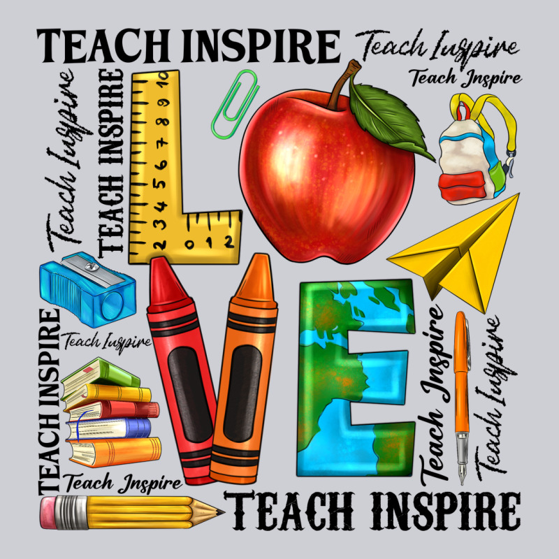 Teach Love Inspire Teacher Heavyweight Sweatshirt by texasbilliewilder | Teevron