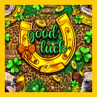 St. Patricks Good Luck With Cow Digital Paper Premium Hoodie | Teevron