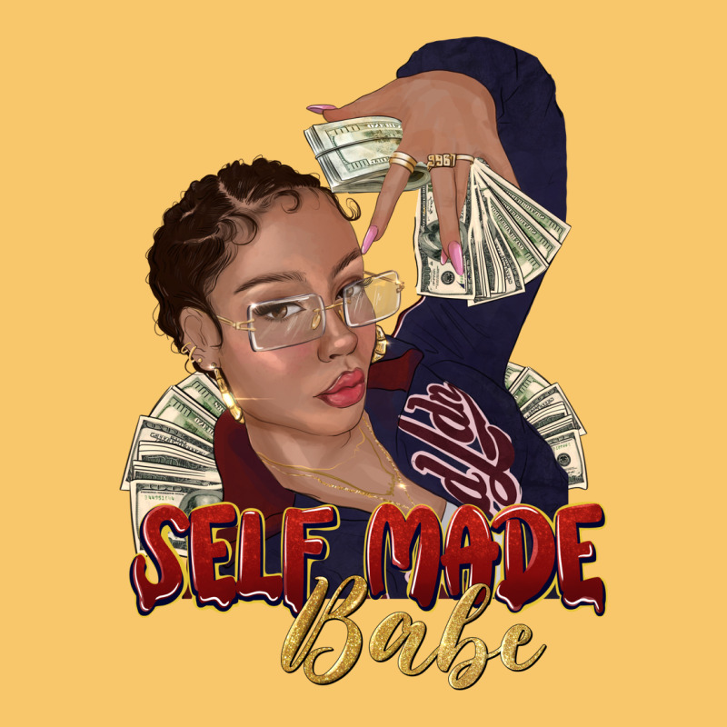 Self Made Babe Afro Black Woman Vintage Hoodie by texasbilliewilder | Teevron