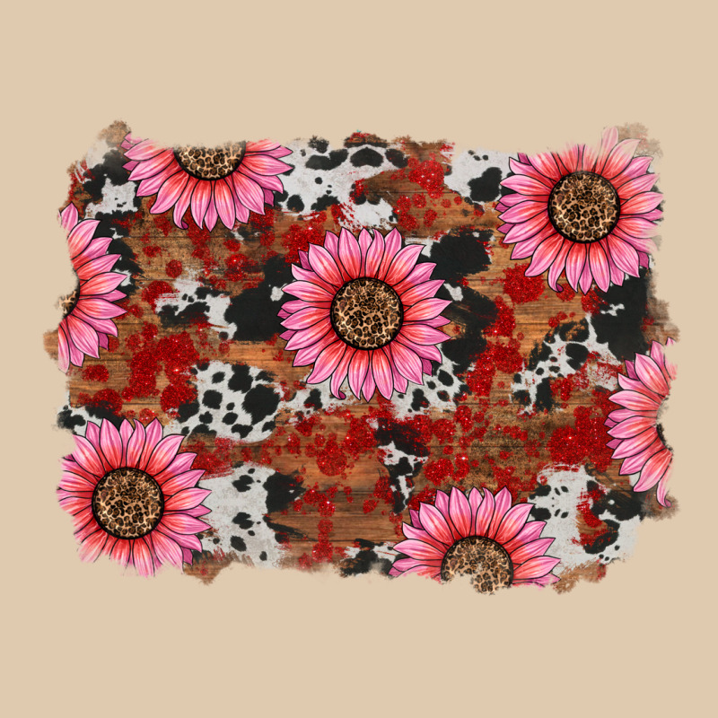 Valentine's Day Sunflowers Leopard Cowhide Background Heavyweight Sweatshirt by RanaPortraitStore | Teevron