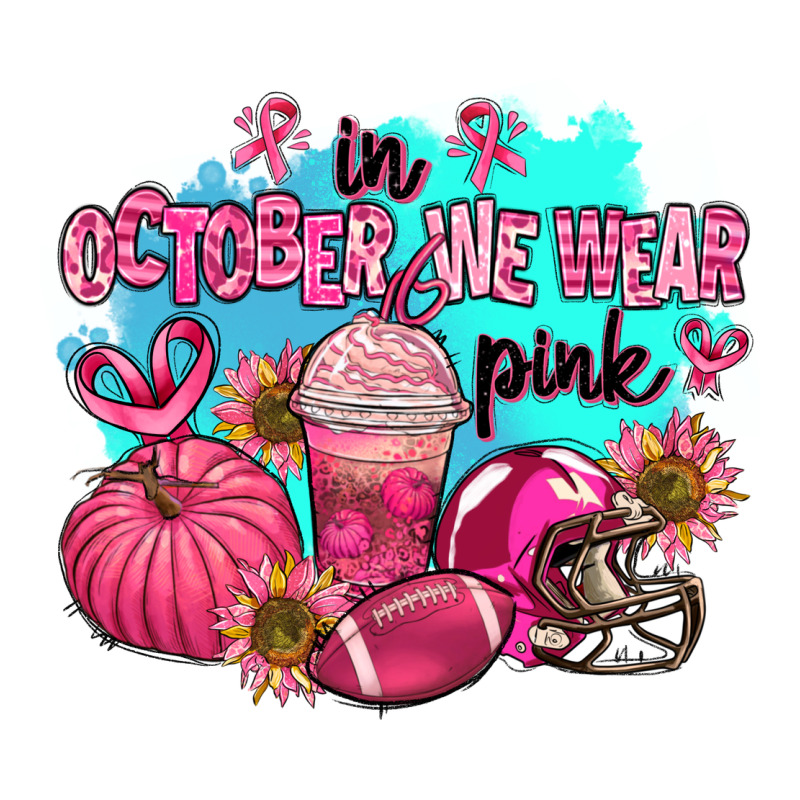 In October We Wear Pink American Football Long Sleeve Tee by AdoDesignShop | Teevron