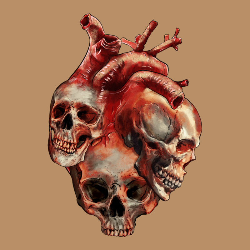 Heart Skulls Vintage Hoodie by RanaPortraitStore | Teevron