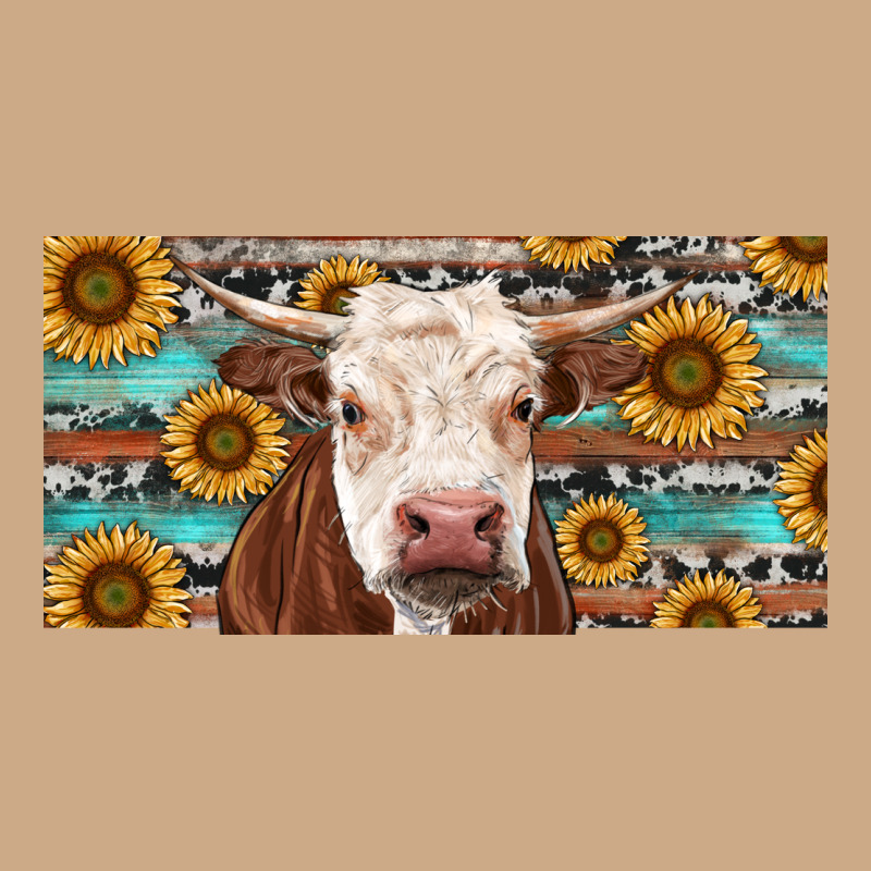 Heifer With Sunflower And Serape Vintage Hoodie by RanaPortraitStore | Teevron