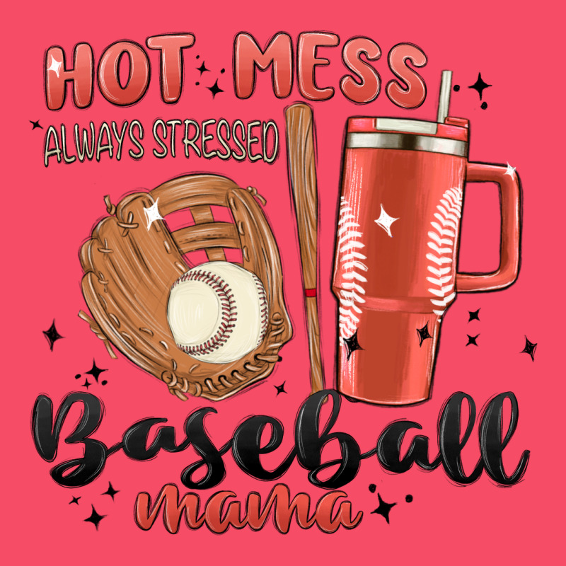 Hot Mess Always Stressed Baseball Mama Stanley Cup Premium Sweatshirt by MaliasSmallBusiness | Teevron
