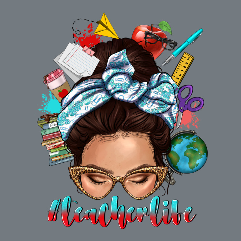 Teacher Life Messy Bun Heavyweight Sweatshirt by texasbilliewilder | Teevron