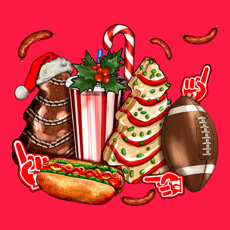 Christmas Tree Cake American Football  Ball And Hot Dogs Ado Zipper Hoodie by AdoDesignShop | Teevron