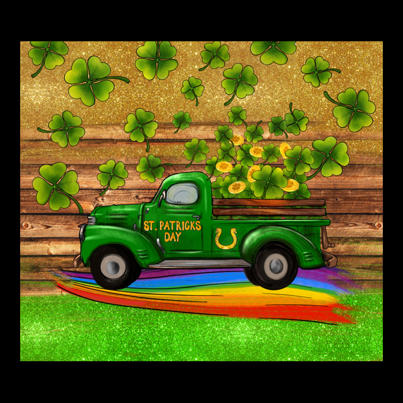 St Patricks Day Truck Shamrock With Rainbow Tumbler Heavyweight Sweatshirt by RanaPortraitStore | Teevron