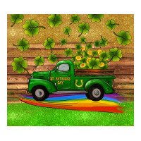 st patricks day truck shamrock with rainbow tumbler | Teevron