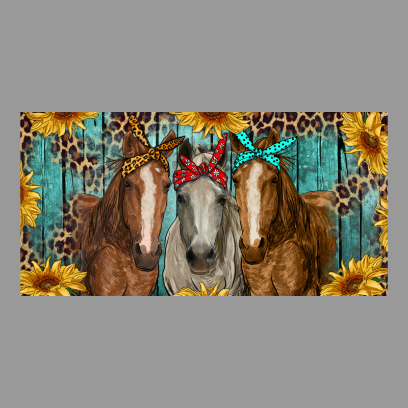 Horses With Leopard And Sunflowers Vintage Hoodie by RanaPortraitStore | Teevron