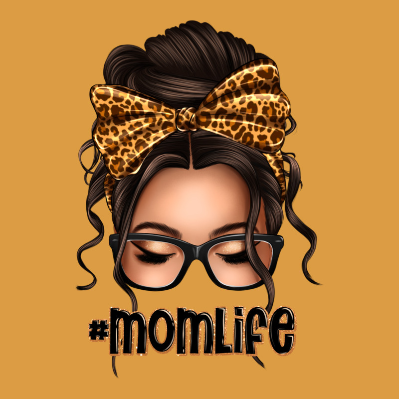 Caucasian Leopard Messy Bun Mom Life Urban Heavy Tee by texasbilliewilder | Teevron