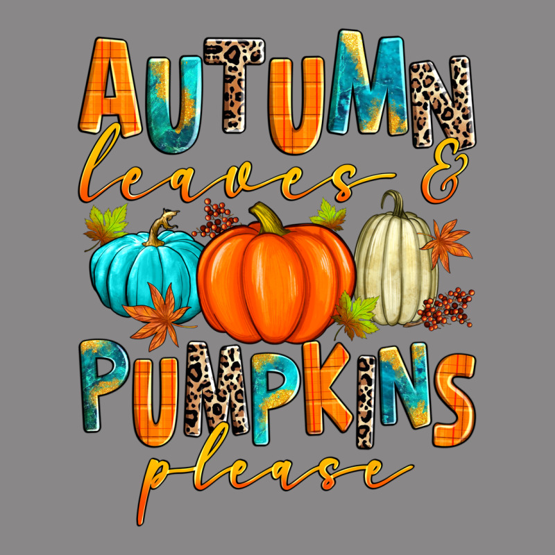 Autumn Leaves And Pumpkins Please Vintage Tee by Zillion Design Studio | Teevron