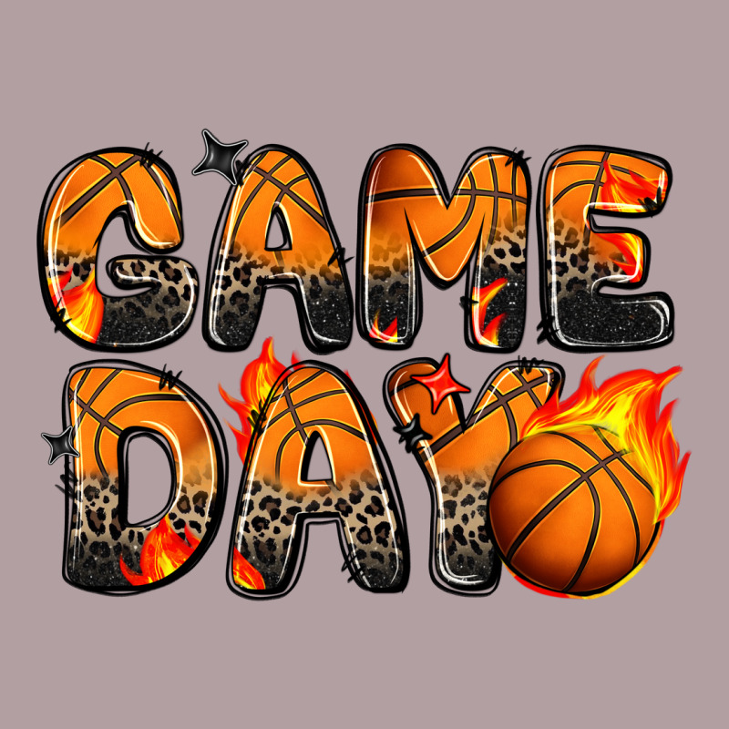 Game Day Basketball Leopard Vintage Hoodie by Zillion Design Studio | Teevron
