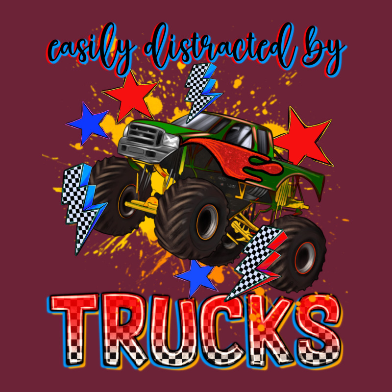 Easily Distracted By Trucks Long Sleeve Tee by AdoDesignShop | Teevron