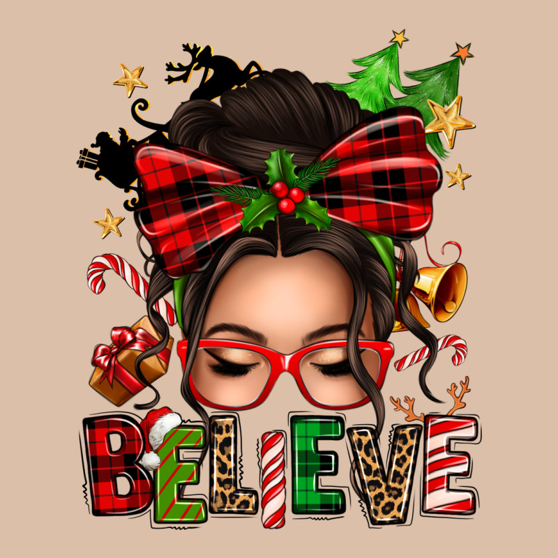 Christmas Believe Afro Messy Bun Urban Heavy Tee by texasbilliewilder | Teevron