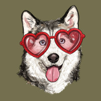 Husky With Love Glasses Vintage Hoodie | Teevron