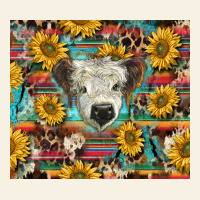 White Scottish Calf And Sunflowers Vintage Tee | Teevron