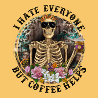 I Hate Everyone But Coffee Helps With Flowers Vintage Hoodie | Teevron