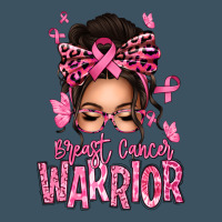 Brest Cancer Warrior Afro Messy Bun Urban Heavy Tee | Teevron