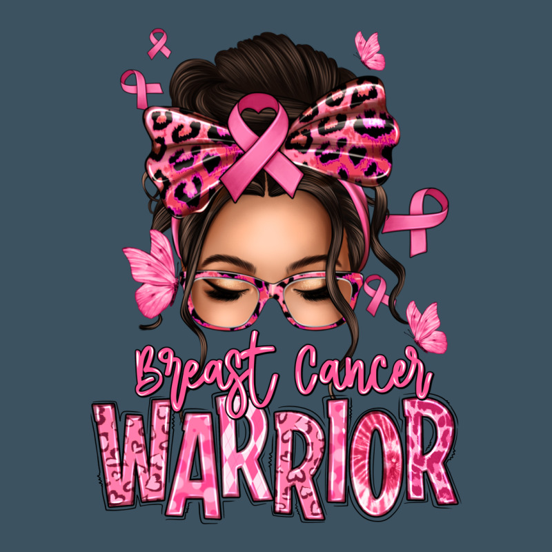 Brest Cancer Warrior Afro Messy Bun Urban Heavy Tee by texasbilliewilder | Teevron