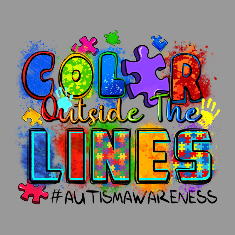 Color Outside The Lines Autism Awareness Vintage Hoodie by Zillion Design Studio | Teevron