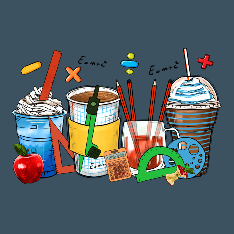 Math Teacher Coffee Cups Urban Heavy Tee by Zillion Design Studio | Teevron