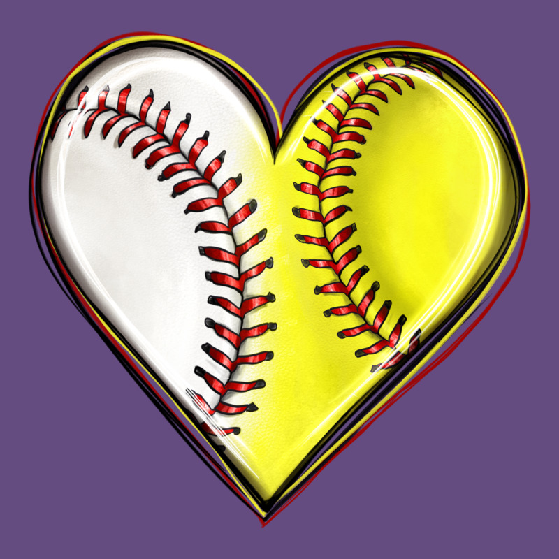 Baseball And Softball Heart Vintage Hoodie by texasbilliewilder | Teevron