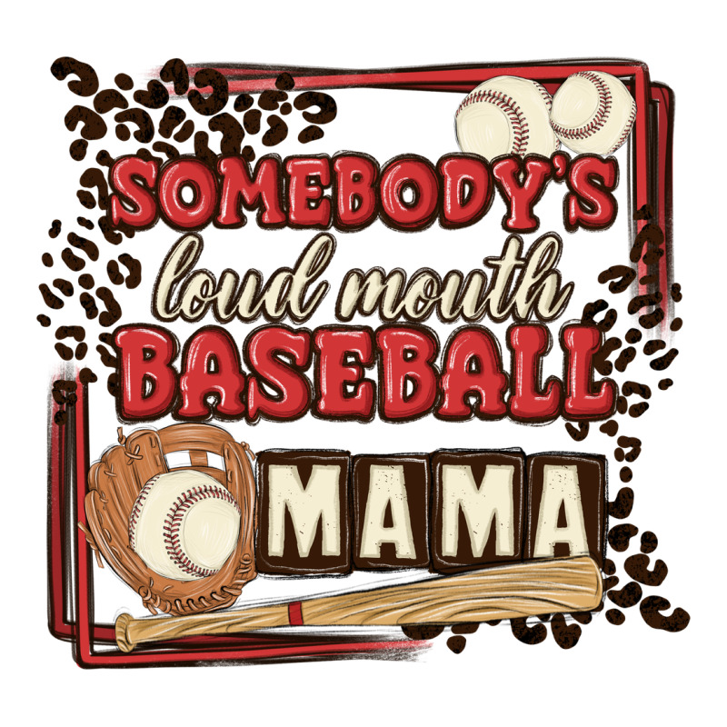Somebody's Loud Mouth Baseball Mama Heavyweight Hoodie by MaliasSmallBusiness | Teevron