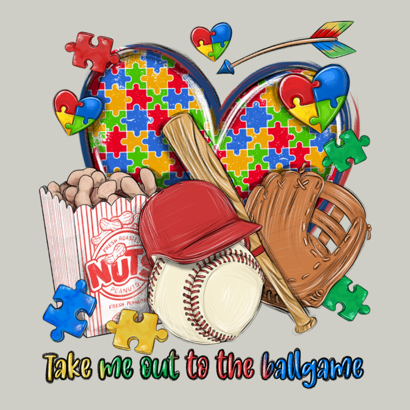 Take Me Out To The Ballgame  Autism Baseball Heavyweight Hoodie by MaliasSmallBusiness | Teevron