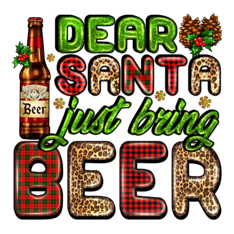 Dear Santa Just Bring A Beer With A Beer Bottle Zipper Hoodie by AdoDesignShop | Teevron