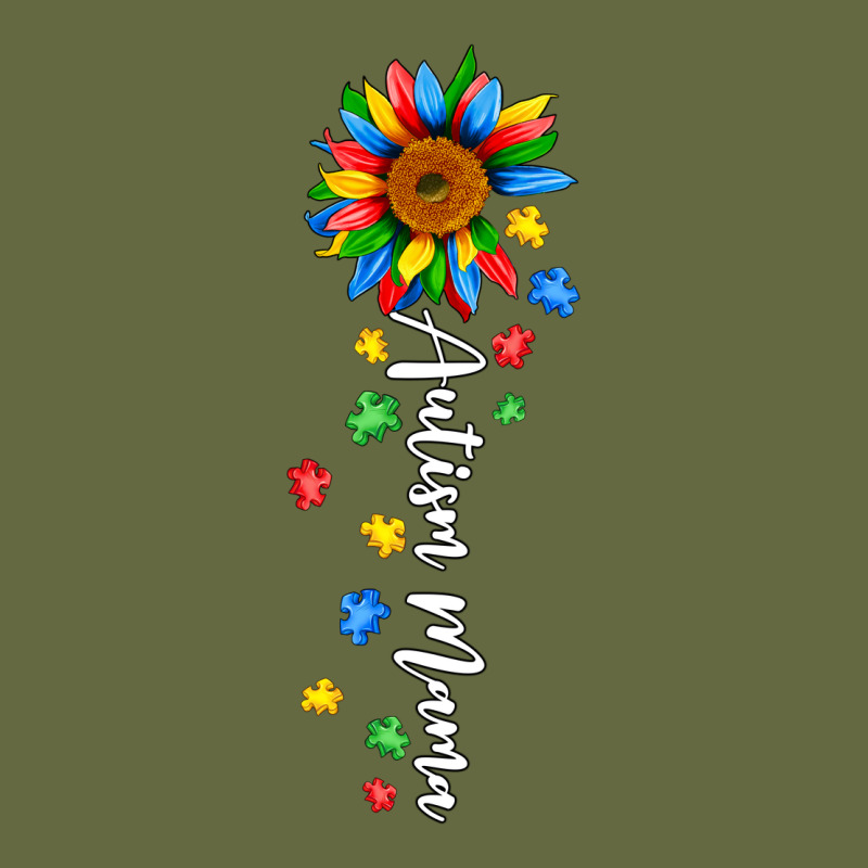 Autism Mama Sunflower White Long Sleeve Tee by JahusDesignShop | Teevron