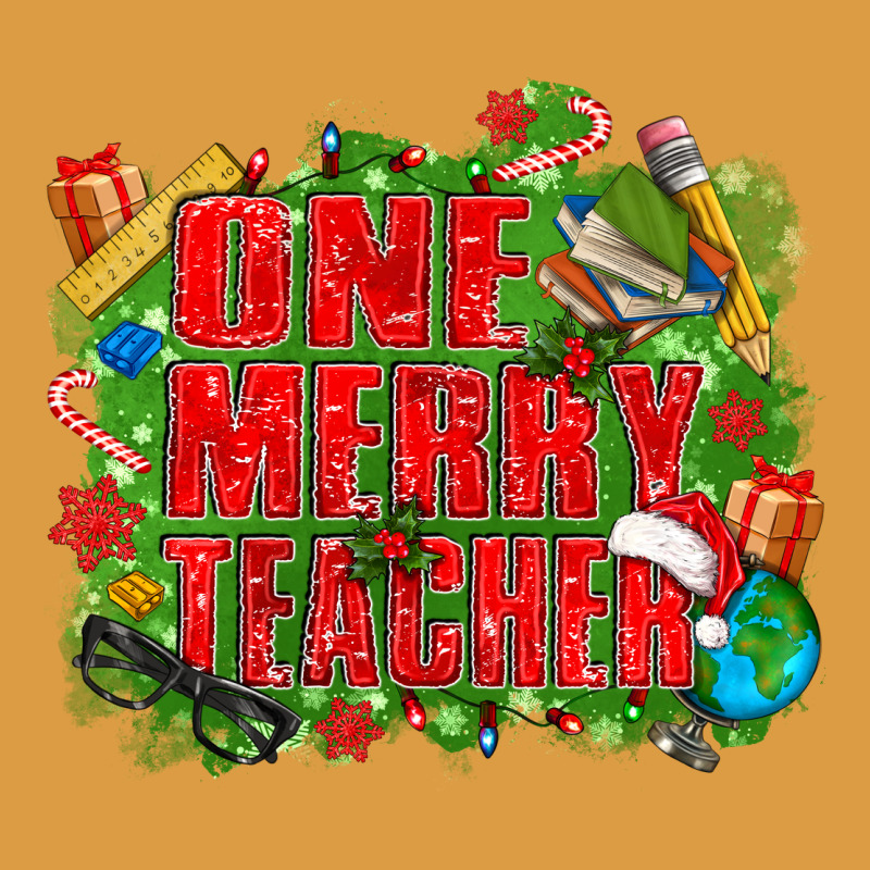 One Merry Teacher Urban Heavy Tee by texasbilliewilder | Teevron