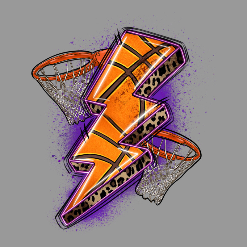 Basketball Lightning Bolt Vintage Hoodie by Zillion Design Studio | Teevron