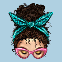Messy Curly Bun Mom With Leopard Bandana Premium Hoodie | Teevron