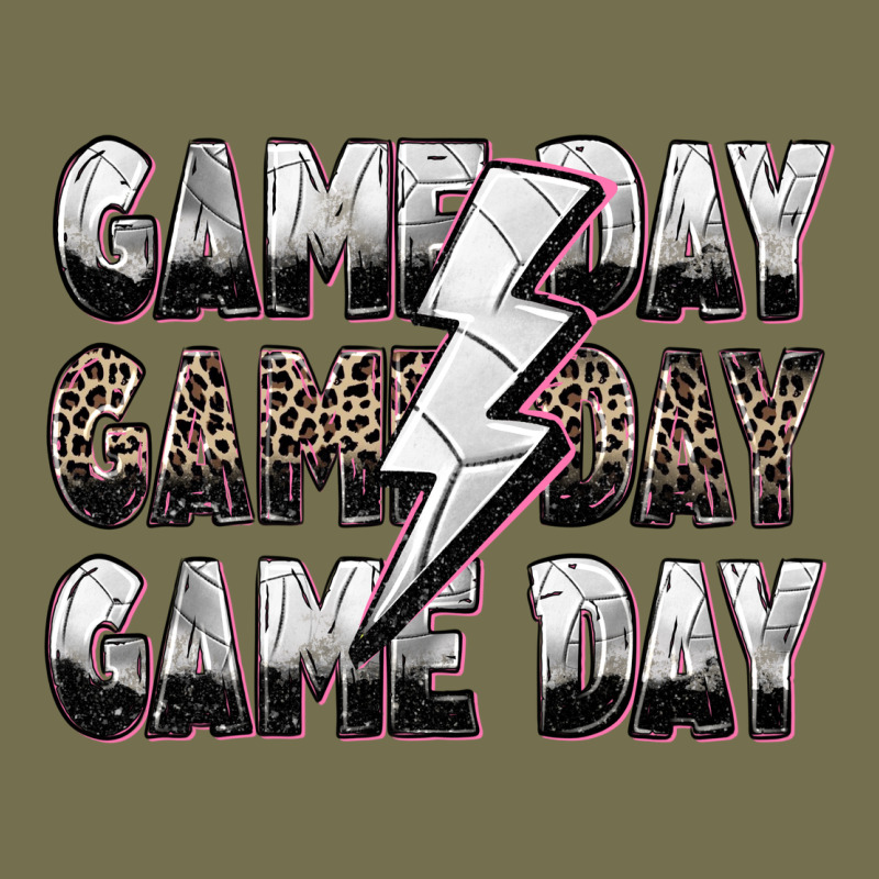 Game Day Game Day Volleyball Lightning Bolt Vintage Hoodie by Zillion Design Studio | Teevron
