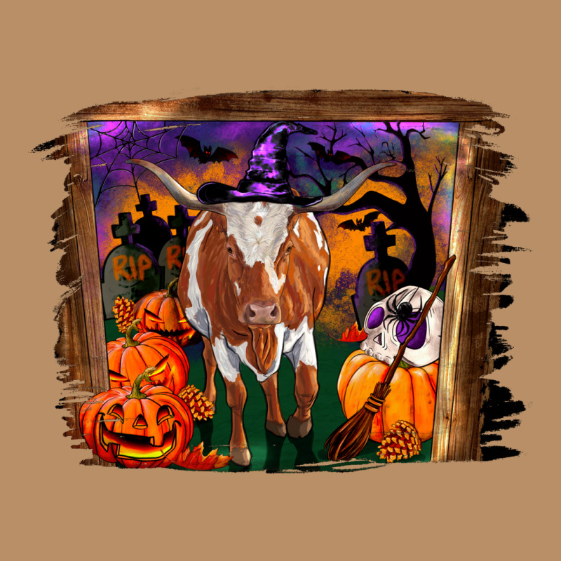 Longhorn Cow Halloween Vintage Hoodie by RanaPortraitStore | Teevron