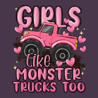 Girls Like Monster Trucks Too Heavyweight Hoodie | Teevron