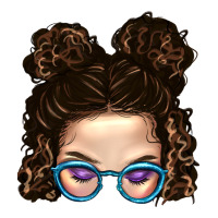Messy Bun Mom And Glitter Glasses | Teevron